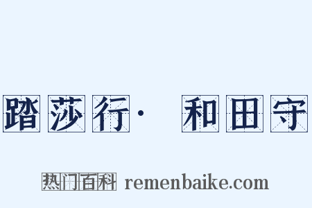 踏莎行·和田守是什么意思的图片